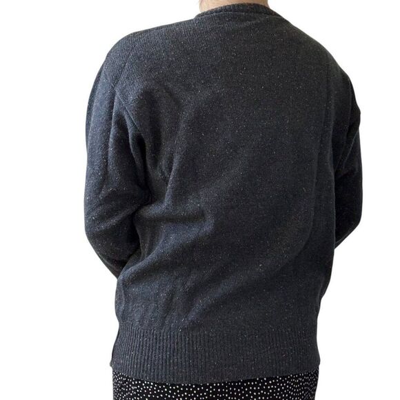 Vintage 1990s Gianfranco Ruffuni Gray Donegal Fleck Ski Argyle Sweater Sz M - Picture 5 of 8